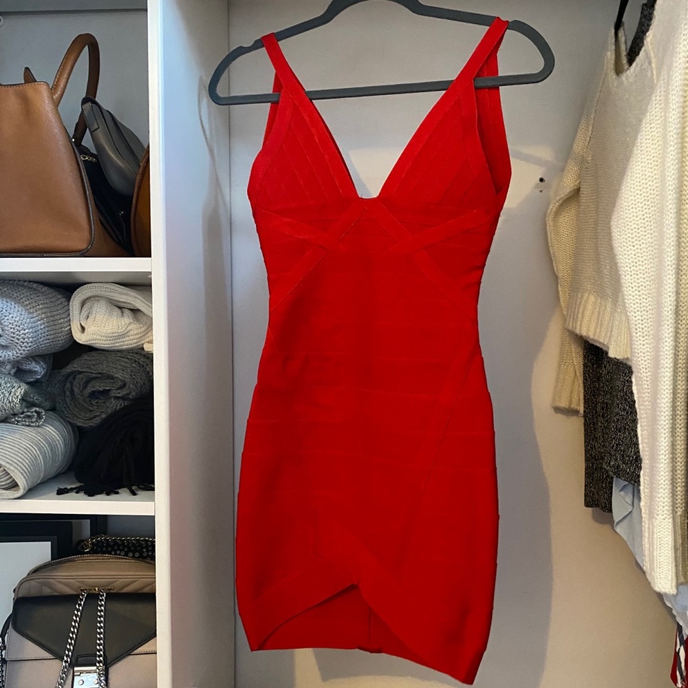 Red bandage dress